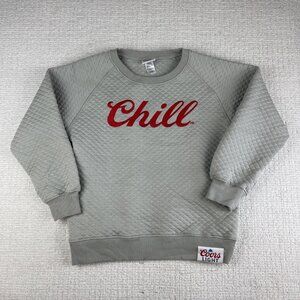 Coors Light 'Chill' Gray Quilted Crewneck Sweatshirt